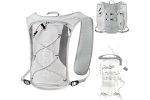 Runlight Running Vest for Women Men, Adjustable Hydration Backpack Breathable Reflective with 1.5L Water Bladder for Hiking, Trail, Running, Marathons, Cycling
