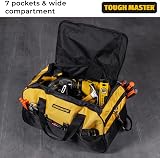 TOUGH MASTER 22 Inch Heavy Duty Tool Bag 7 Pockets Wide Compartment Removable view 2