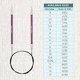 KnitPro Zing Fixed Circular Needles 24in 60cm 6.00mm view 4