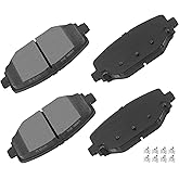 cciyu D1596 Rear 4PCS Semi-Metallic Disc Brake Pads Kit | Fit For Chrysler For Town &amp; Country 2012-2016,For Dodge For Grand Caravan For Journey 2012-2020,For Ram For C/V 2012-2015