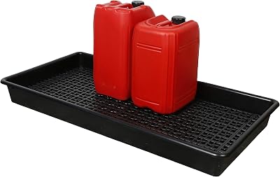 The Lean Centre Spill Drum Tray 8 x 25L Container Stand Removable Deck Leak