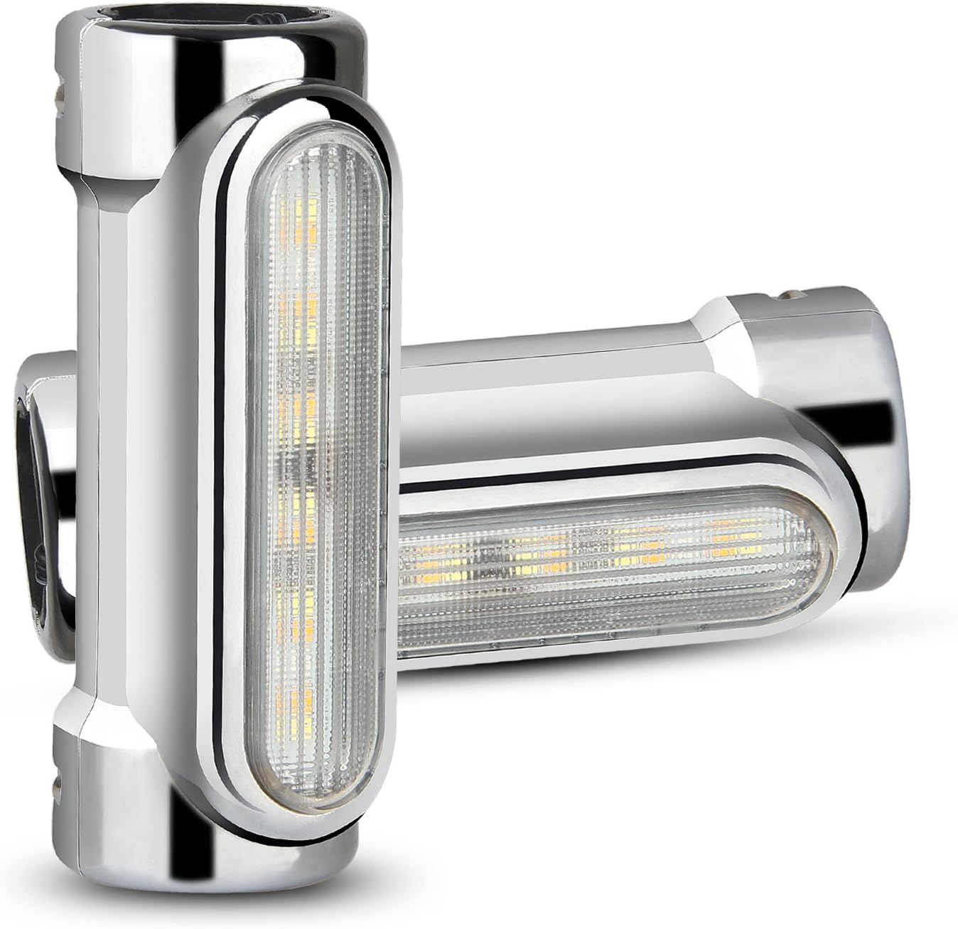 Motorcycle Highway Bar Switchback Driving Lights DRL Turn signal (White Amber LED for Crash Bars Harley Davidson Touring Bikes)