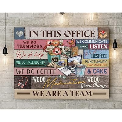 Buy Inspirational Wall Art For Office Inspirational Print Wall Art Quote Office Decor Motivational Teamwork Posters Canvas Prints Painting Home Office Decor For Bedroom Living Room 24x16 Inch No Frame Online In