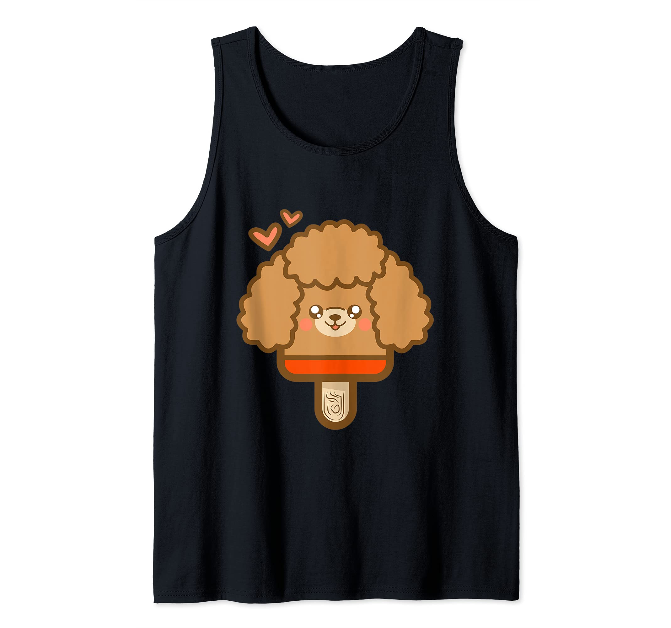 Cute Kawaii Brown Poodle Dog Popsicle Tank Top