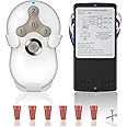 Universal Ceiling Fan Remote Control Kit, 3-Speed Fan and Dimmer Light Control, Easy DIY Install, Replacement for Hunter Hamp