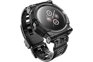 i-Blason Armorbox for Google Pixel Watch 2 Band/Pixel Watch Case with Band Anti-Scratch Adjustable Shockproof Protective Sport Band Case for Pixel Watch 2/ Pixel Watch (2023/2022), Black