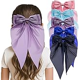 5PCS Hair Bows for Girls & Women – Big Hair Bow Clips, Hair Ribbons, Alligator Clips, Long Tail Big Hair Bows, Girls Hair Accessories