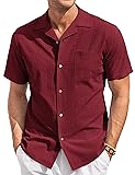 COOFANDY Mens Hawaiian Shirts Short Sleeve Summer