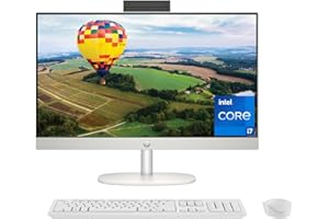 HP 23.8 inch All-in-One Desktop PC, FHD Display, 13th Generation Intel Core i7-1355U, 16 GB RAM, 512 GB SSD, Intel UHD Graphics, Windows 11 Home, 24-cr0080 (2023)