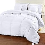 Utopia Bedding Comforter Duvet Insert - Quilted Comforter with Corner Tabs - Box Stitched Down Alternative Comforter (King, W