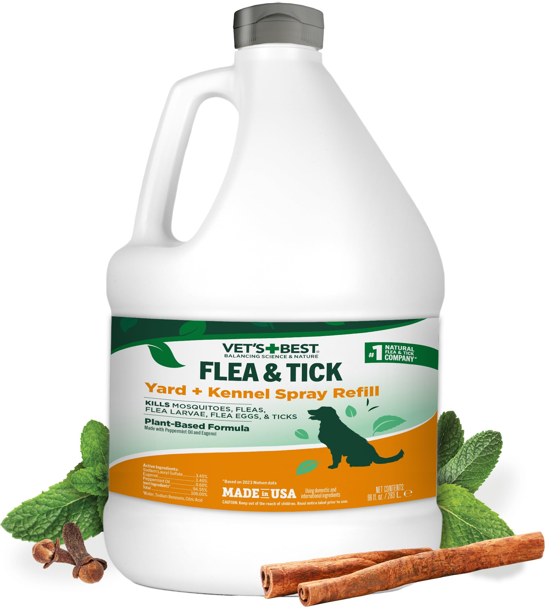 Photo 1 of Vet’s Best Flea and Tick Yard and Kennel Spray – Natural Yard Treatment for Fleas, Ticks and Mosquitoes – Plant and Pet Safe Outdoor Spray with Certified Natural Oils – Made in USA – 96 oz Refill