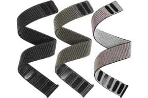 Bolesi 3 Pack Hook and Loop watch bands Compatible with Garmin Fenix 8 47mm/Forerunner 965/970/Instinct 1/2/3 45mm Solar,22mm Soft Nylon Velcro Sport Strap for Fenix 7 Pro/7/6 Pro/6/5 plus/5