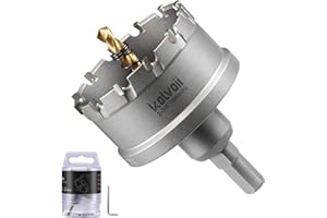 Kolvoii 2-3/8"(60mm) TCT Hole Saw for Hard Metal, Tungsten Carbide Tipped Hole Saw Drill Bit Heavy Duty Carbide Hole Cutter w