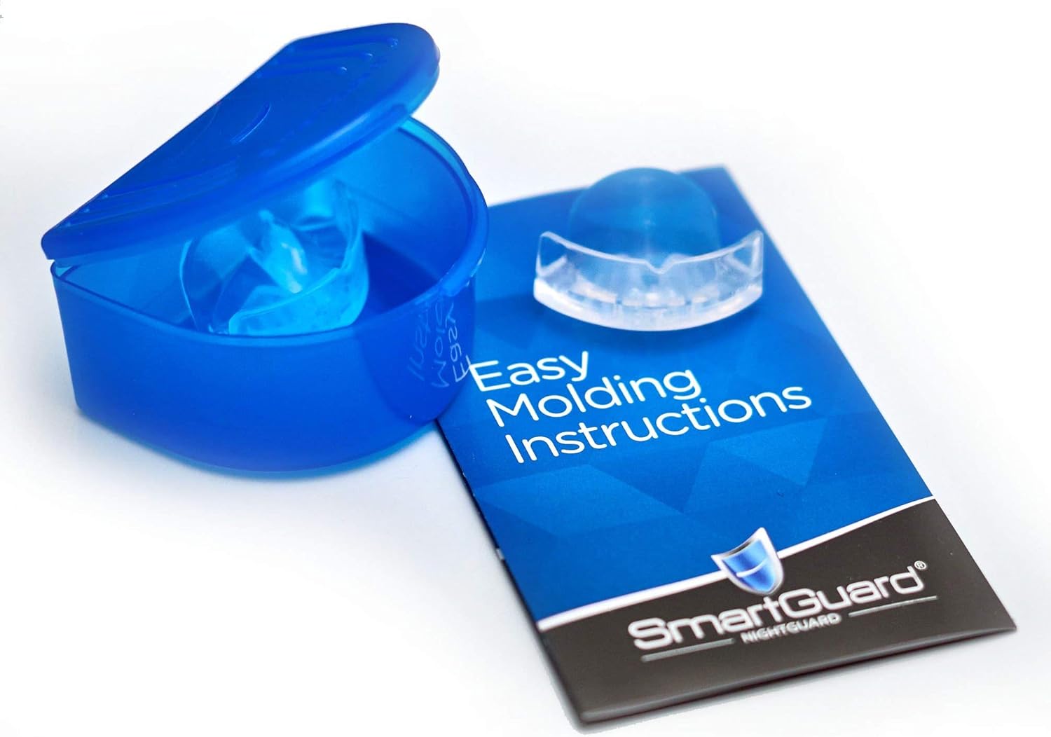 SmartGuard Elite Night Guard (2 Guards & 1 Cleaning Case) for Clenching & Grinding Teeth (Bruxism), Dentist's Choice, Covers Upper Front Teeth, Personal Comfort Fit: Health & Personal Care