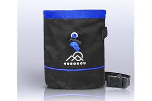 Noborou Climbing Chalk Bag - Premium Quality Black Chalk Bag for Rock Climbing - Durable, Lightweight and Stylish Skill Levels