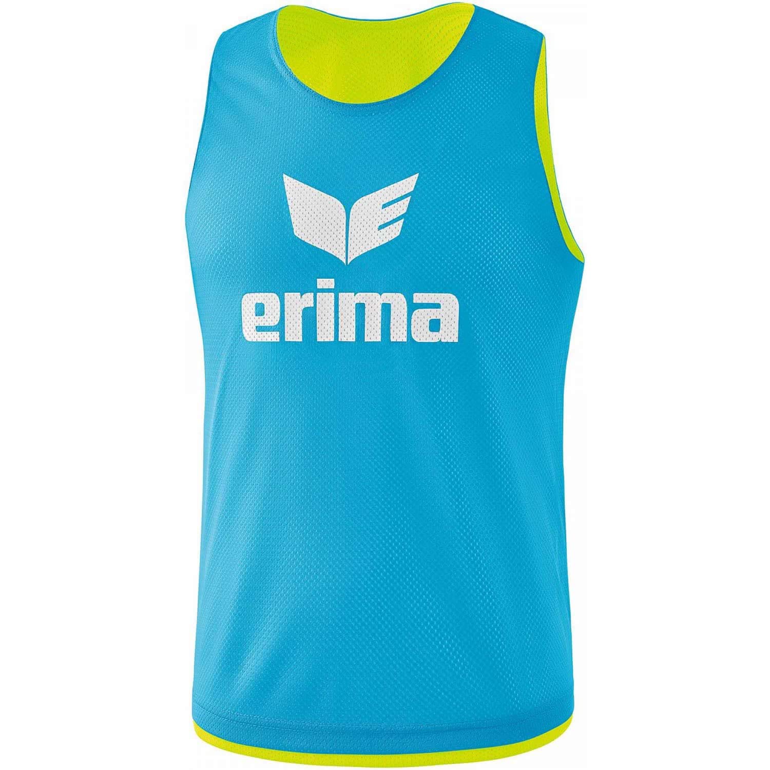 Erima Unisex Youth Reversible Training Bib, Curacao/Neon Yellow, XS UK