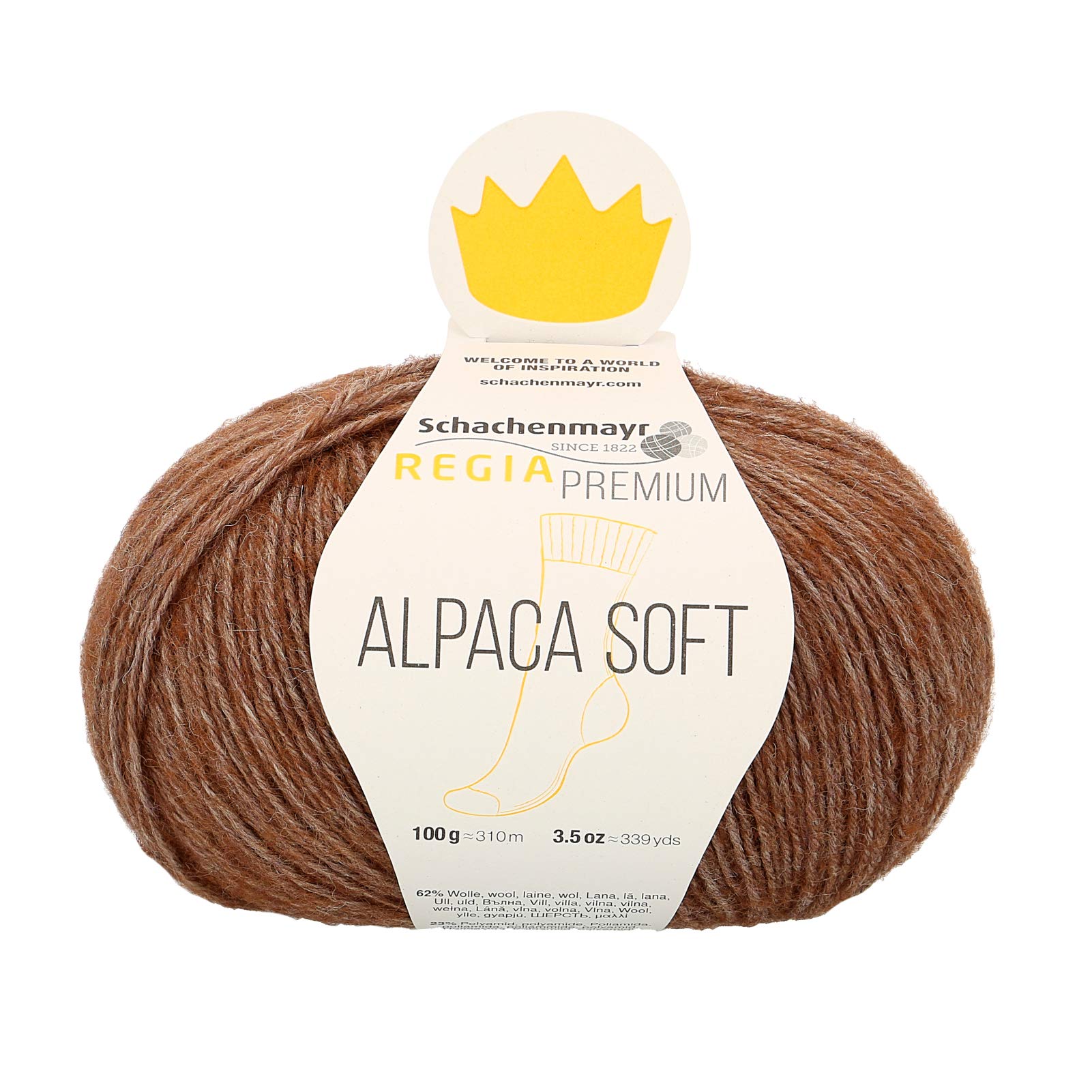 Regia Schachenmayr Premium Alpaca Soft, 100 g Toffee Hand Knitting Yarn