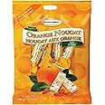 Golden Bonbon Italian Soft Orange Almond Nougat Candy, Individually Packed Chewy, Gluten Free Nougat, Full of Almonds, Halal Candy 3.53 Ounces (Almond Orange - Pack of 1)