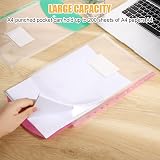 Thboxes A4 Plastic Punched Pockets 14 Pack Expandable Folders 7 Colors view 3