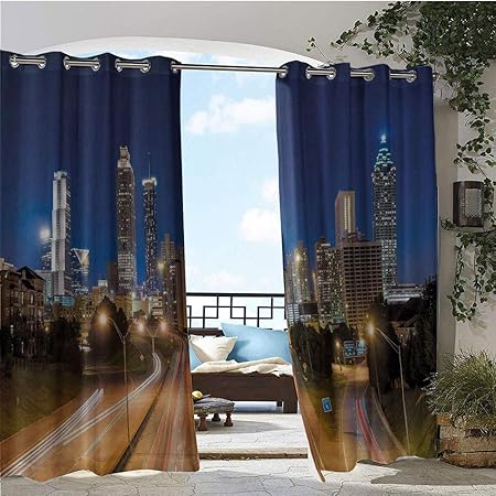 Amazon Com Guuvor Outdoor Blackout Curtains Image Of Atlanta
