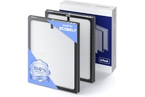 Genuine ECOSELF HAP603 Air Purifier Replacement Filter, 3-in-1 H13 True High-Efficiency Activated Carbon Filter, 2 Pack, White, Official, HAP603 & HAP603WF