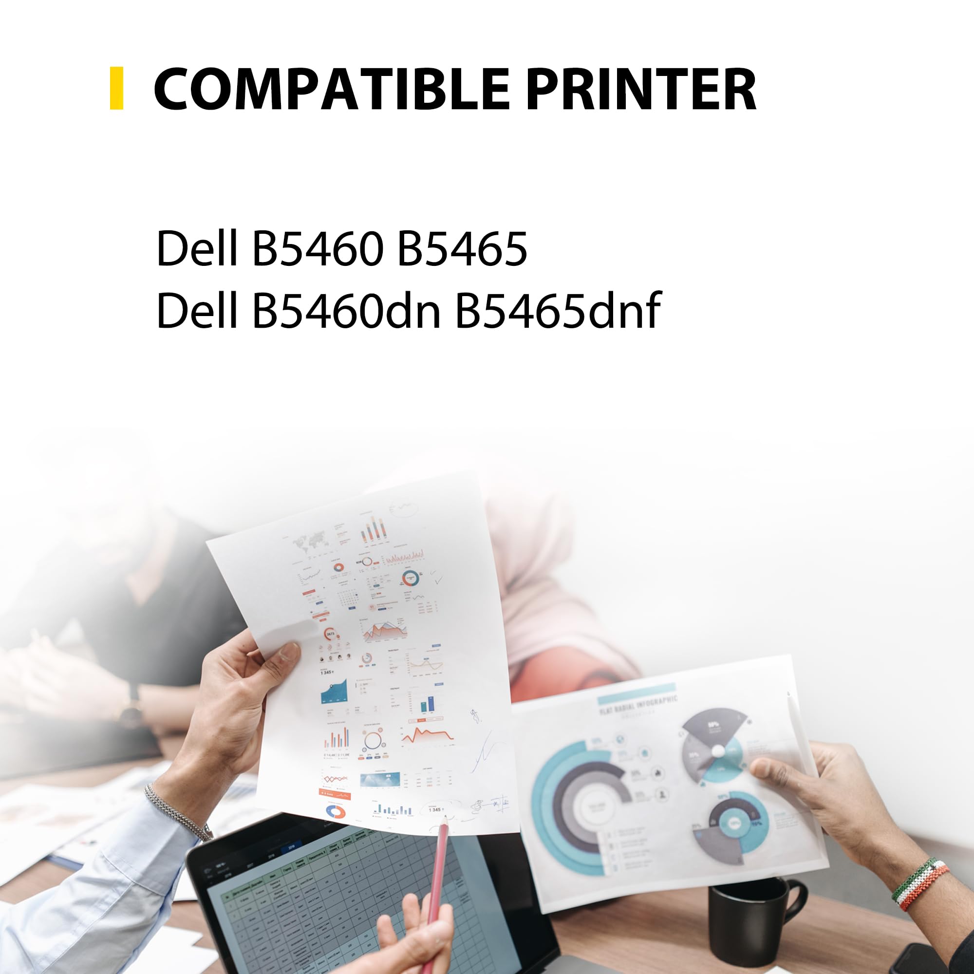 Condition photo showing As Is for b5460dn toner high yield toner cartridge compatible for dell b5460 b5465 2ttwc toner 25,000 pages t6