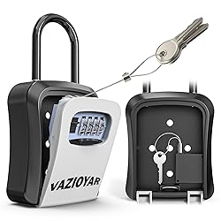 Vazioyar Key Lock Box With Retractable Key