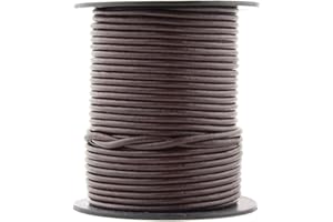 Xsotica-Regular Shades Round Leather Cords-2.0 MM Leather Cord Round (Dark Brown, 10 Meter (10 Yard))