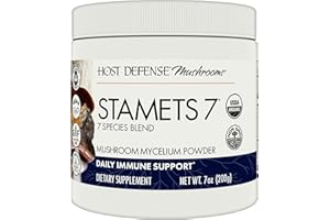 Host Defense Stamets 7 Mushroom Powder - 7 Species Blend - Mushroom Supplement for Immune Support with Royal Sun Blazei, Cordyceps, Reishi, Maitake, Lion's Mane, Chaga & Mesima - 7 oz (133 Servings)*