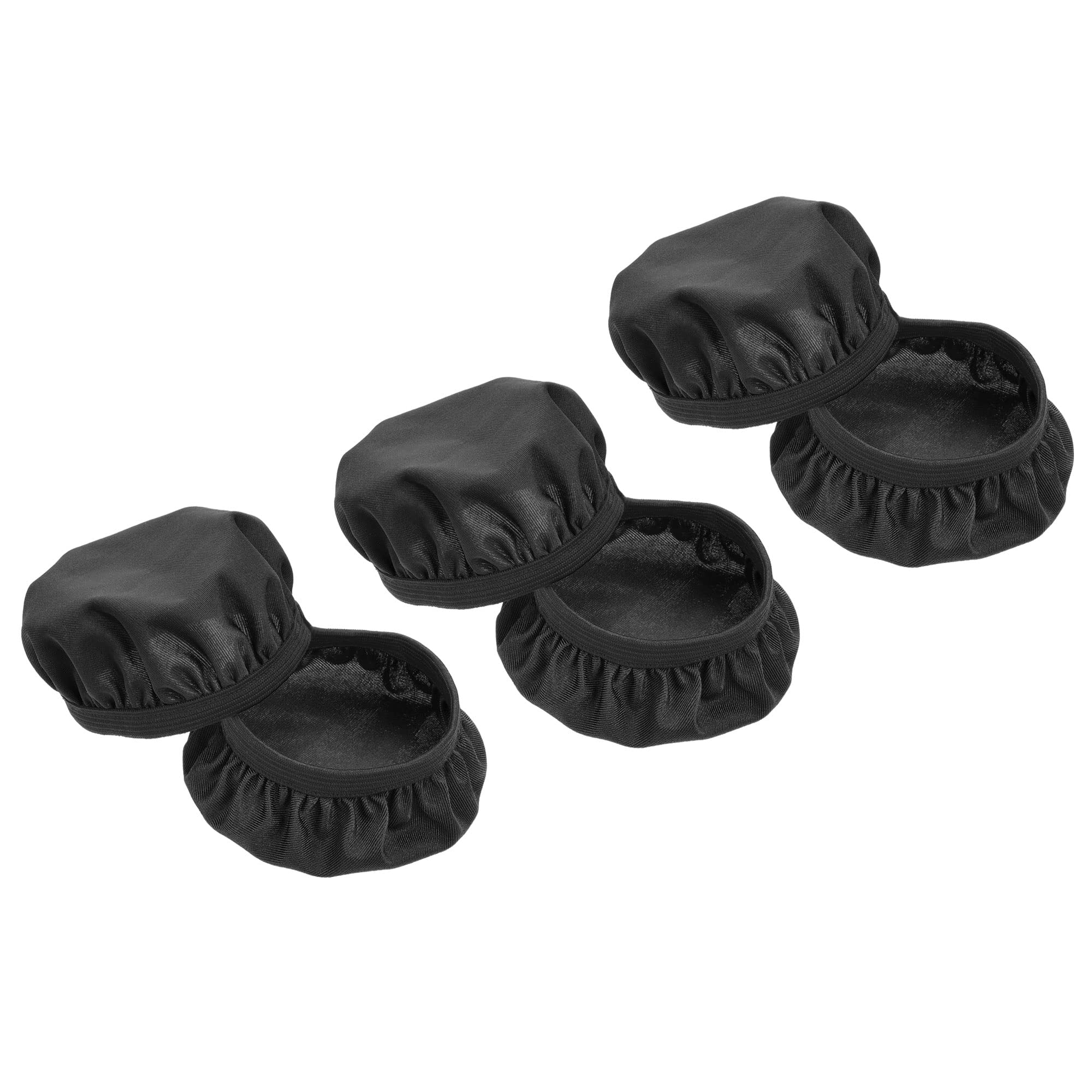 PATIKIL Black Flexible Fabric Washable Headphone Covers, Fits 3.54-4.33 Inch, 3 Pairs Stretchable Fabric Earphone Protectors for Most On-Ear Headphones