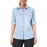 33,000ft Women's UPF 50 UV Sun Protection Shirt, Cool Quick Dry Long Sleeve Outdoor Fishing Hiking Safari Travel Shirt