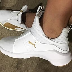 puma fierce strap women's white and gold