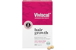 Viviscal Hair Growth Supplements for Women, Thicker Fuller Hair Support for Thinning Hair and Hair Loss, with Biotin and Marine Collagen, Drug-Free, 180 Tablets, 90-Day Supply