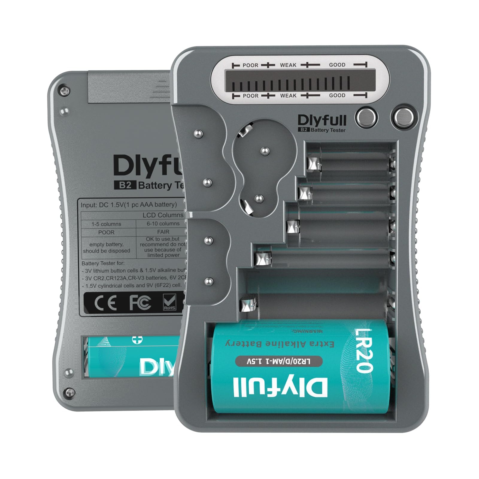 Dlyfull Universal Battery Tester with LCD