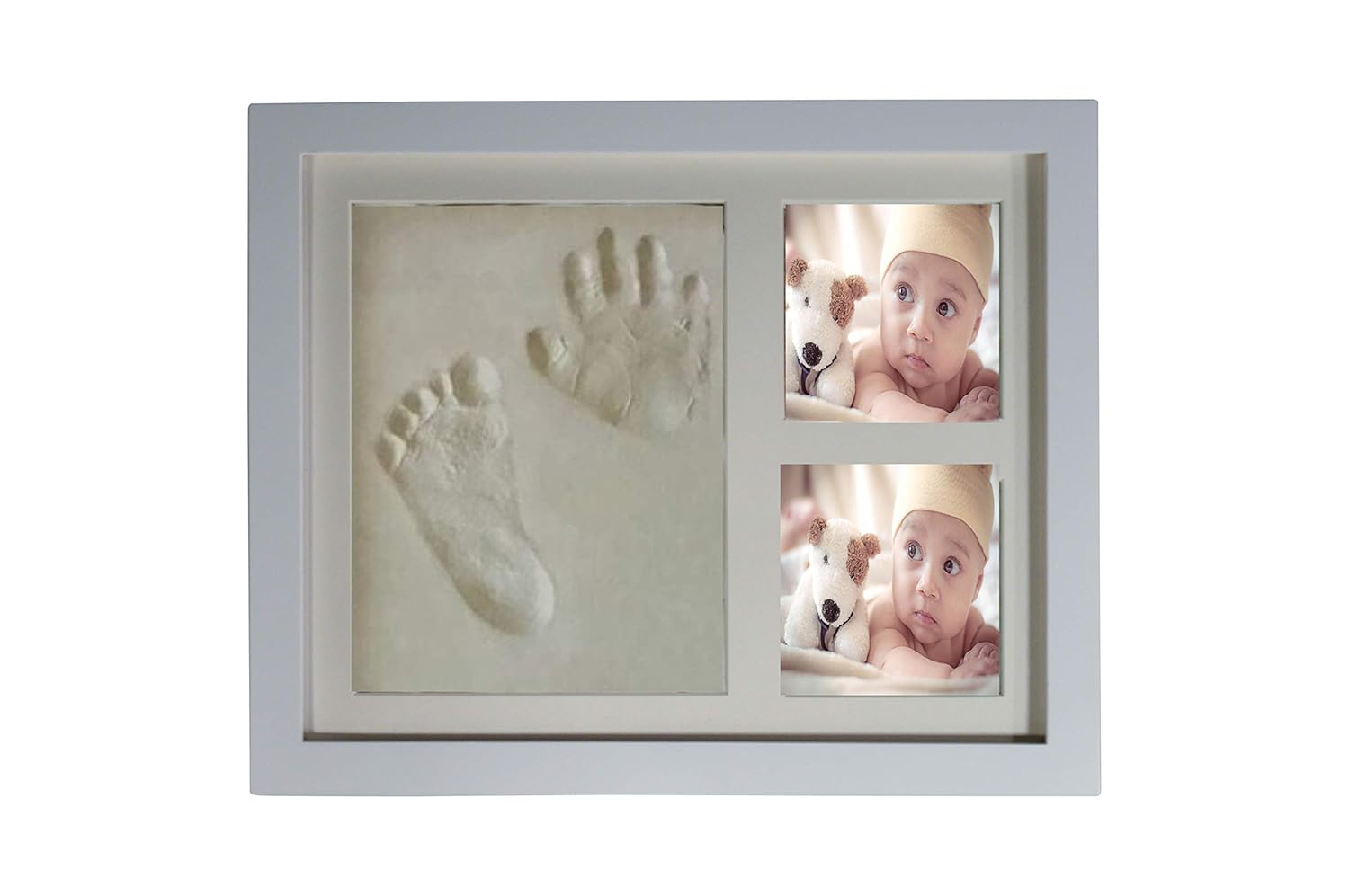 B07j3rt6wl 赤ちゃんの手形と足跡のクレイキット プレミアムクレイ付きフォトフレームホワイト 男の子または女の子または新生児用の記念すべき記念品 ベビーシャワーのギフト ベビーフォトフレーム写真立て メール便不可 Www Brti Co Zw