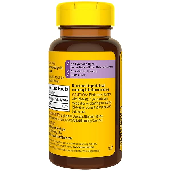 NATURE MADE HIGH POTENCY BIOTIN (B7) 2500 MCG. SOFTGELS VALUE SIZE 150 CT