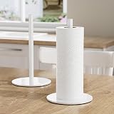 niffgaff Kitchen Roll Holder White Stainless Steel Free Standing view 8