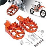 AnXin Foot Pegs Motorcycle Universal CNC Footpeg for SX SX-F 50-125cc BT200X Mini Bike SSR Apollo RFZ TaoTao Lifan Kayo Coolster Pit Bike - Orange