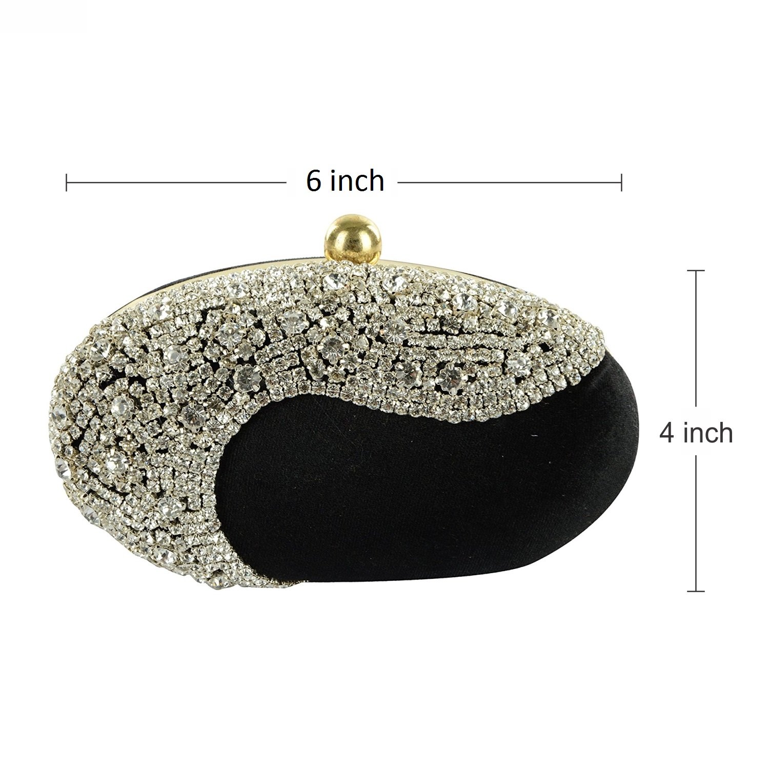 tooba women's crystal egg box clutch