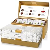 Tea Forte Warming Joy Presentation Box Featuring Seasonal & Festive Tea Blends - 20 Handcrafted Pyramid Tea Infusers