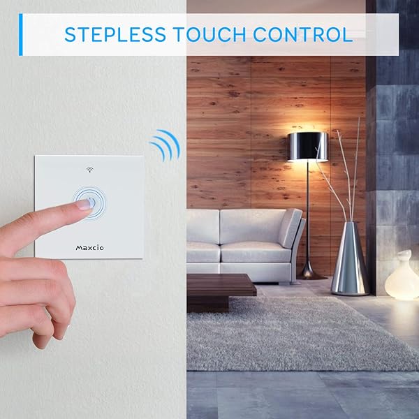 Interruptor Luz WiFi Maxcio Interruptor Inteligente 1 Gang Compatible con Alexa y Google Home Control de APP y Funcin de Temporizador Neutral Requerido