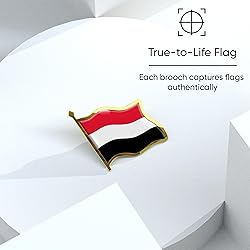 Yemen Flag Lapel Pin - Enamel Metal National Badge
