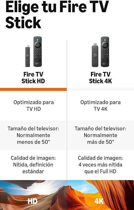 Fire TV Stick HD (última generación), con TV en directo gratuita, mando por voz Alexa, alimentación directa desde tu TV y configuración fácil, encuentra series más rápido con Alexa+