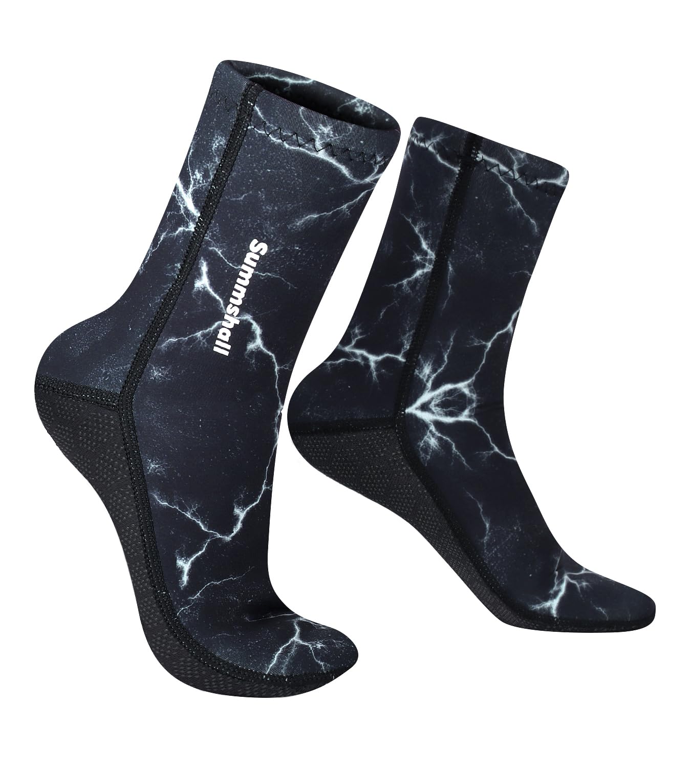 Summshall Neoprene 3mm Wetsuit Thermal Swim Socks for Men Women - Anti-slip Water Socks for Sailing & Swimming