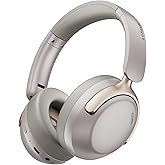 LORELEI Q30 Bluetooth Headphones Over Ear,60H Playtime & 3 EQ Music Modes,BT6.0 Headphones Wireless with Mic,Foldable Lightweight Headsets,HiFi Stereo Deep Bass for Home Travel iPad Tablet-Dunes Grey