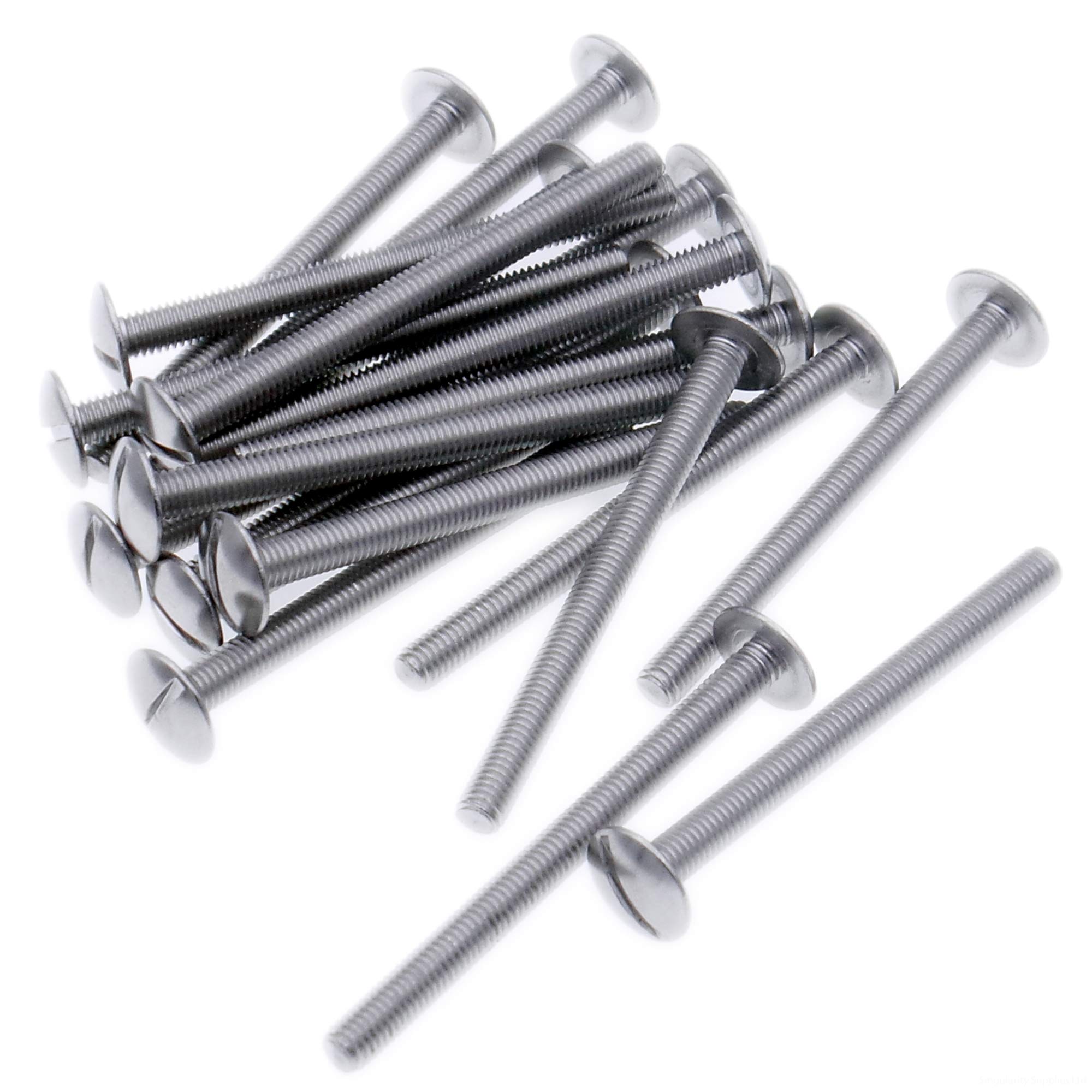 M5 (5mm x 50mm) Slot Mushroom Machine Screw (Bolt) - Stainless Steel (A2) (Pack of 20)