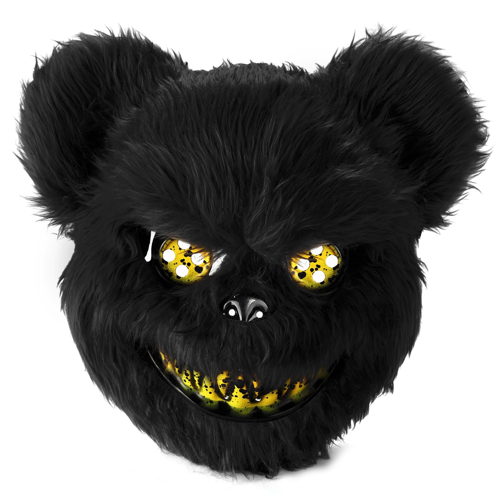 UNOLIGA Halloween Mask Scary Bear Mask, Horror Animal Face Masks for Adults Kids, Funny Masks for Halloween Carnival Party Costume Cosplay Masquerade, Bloody Furry Bear