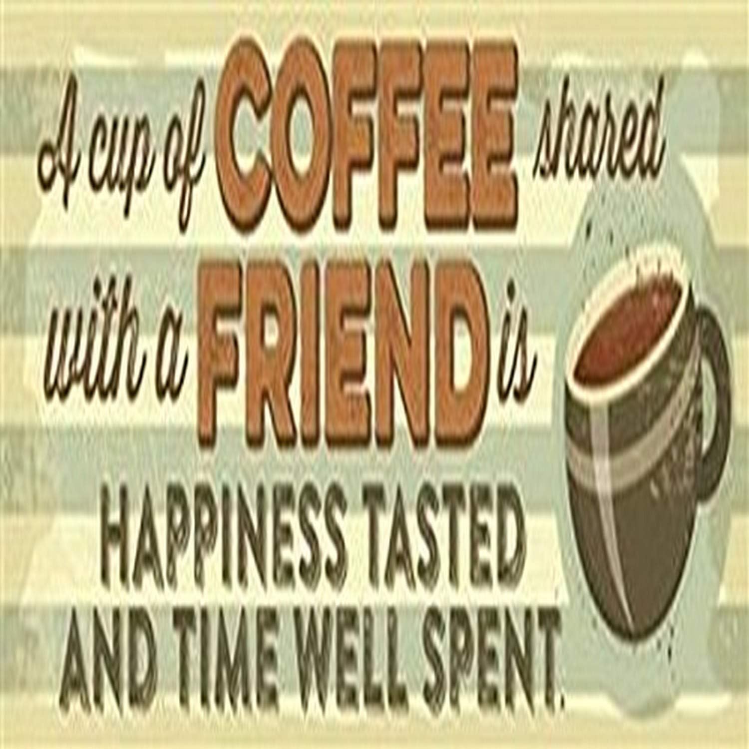 Artistic Reflections ''A Cup of Coffee Shared with a Friend'' Plaque