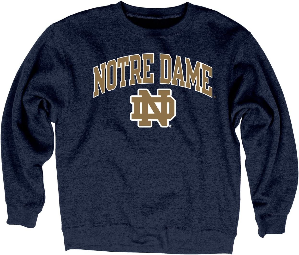 Blue 84 Notre Dame Fighting Irish Adult Arch Logo Classic Crewneck - Navy