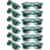 12 Pack Neon Colors Sunglasses Classic Retro Party Favors Sunglasses for Unisex Adult